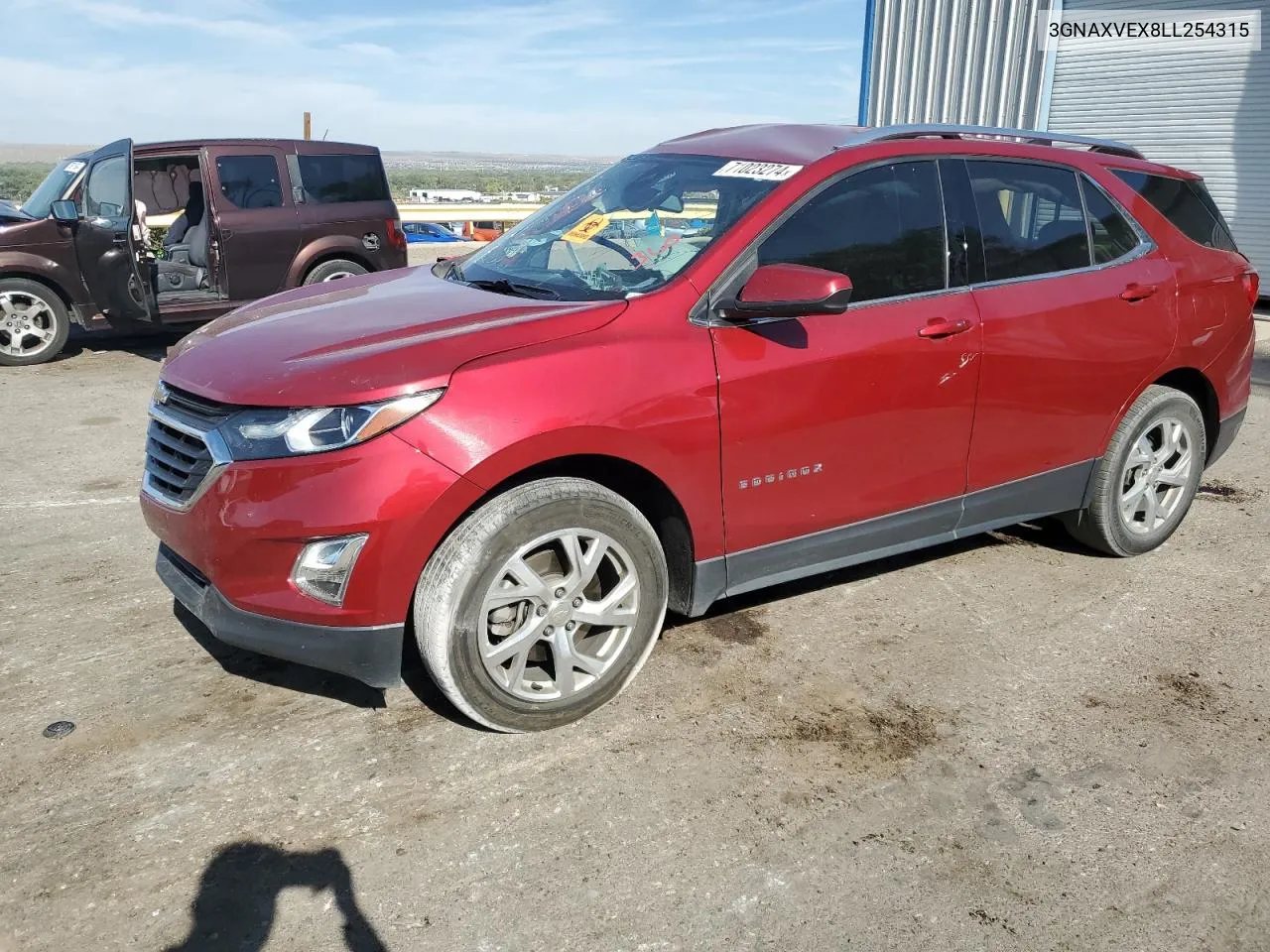 2020 Chevrolet Equinox Lt VIN: 3GNAXVEX8LL254315 Lot: 71023274