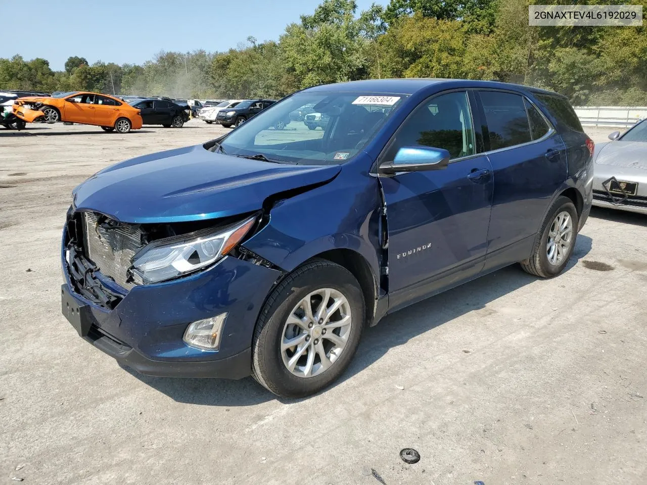 2020 Chevrolet Equinox Lt VIN: 2GNAXTEV4L6192029 Lot: 71166304