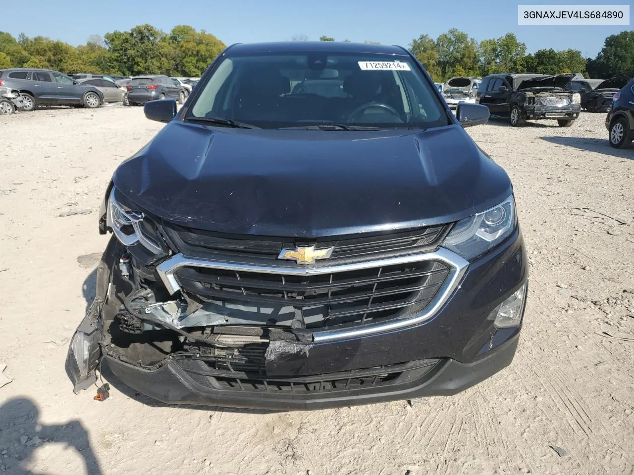 2020 Chevrolet Equinox Lt VIN: 3GNAXJEV4LS684890 Lot: 71259214