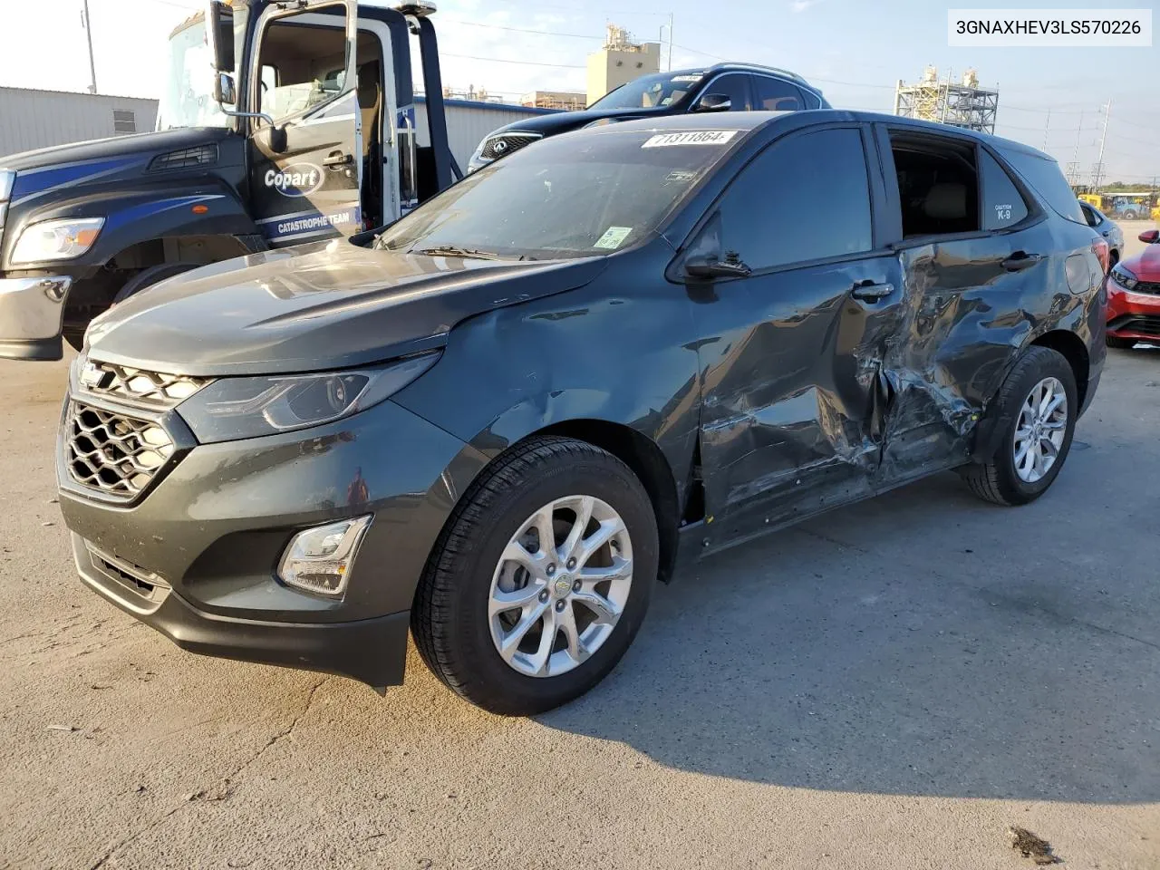 2020 Chevrolet Equinox Ls VIN: 3GNAXHEV3LS570226 Lot: 71311864