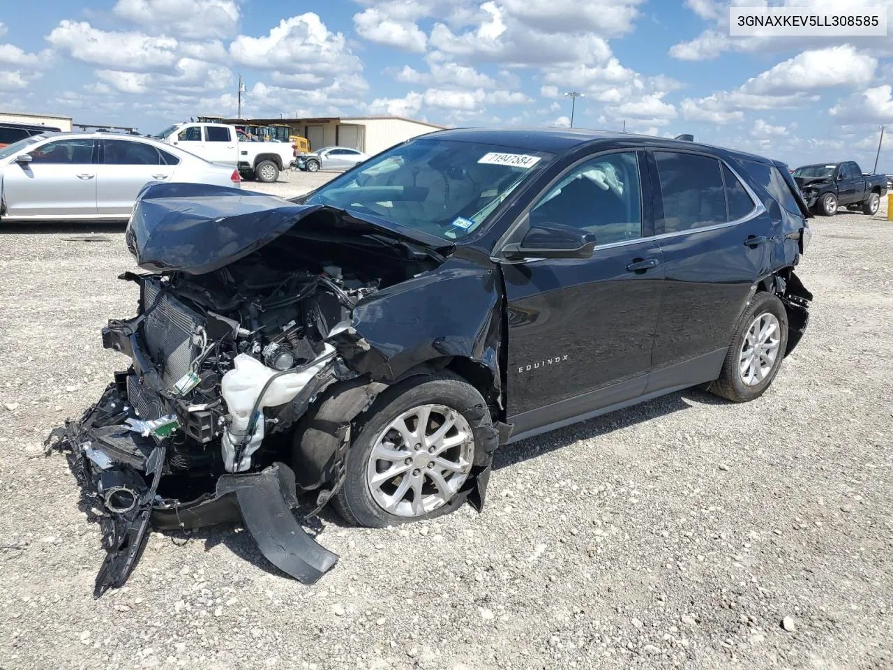 2020 Chevrolet Equinox Lt VIN: 3GNAXKEV5LL308585 Lot: 71947584