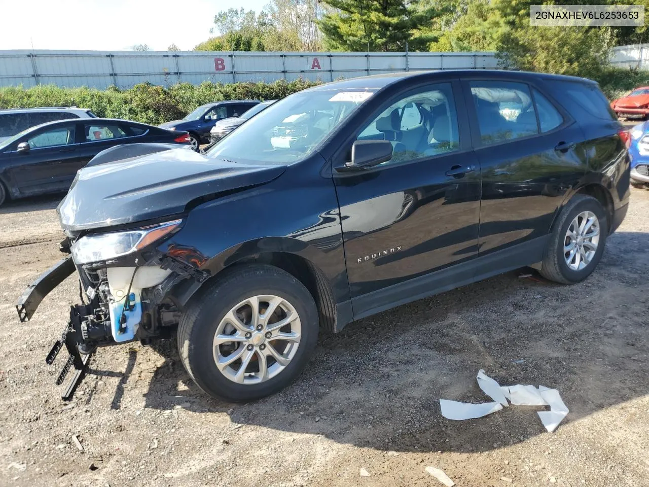 2020 Chevrolet Equinox Ls VIN: 2GNAXHEV6L6253653 Lot: 72214984