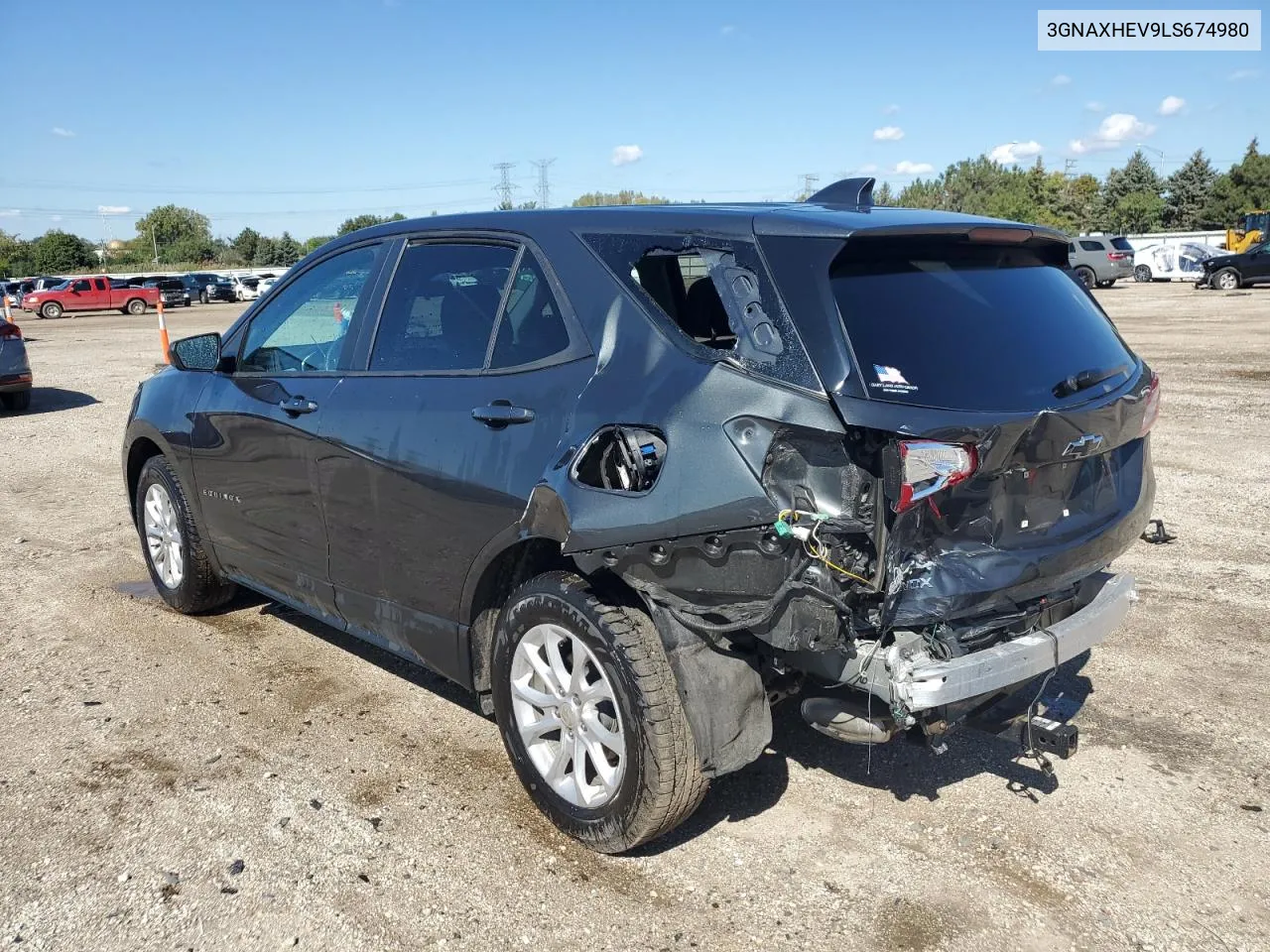 2020 Chevrolet Equinox Ls VIN: 3GNAXHEV9LS674980 Lot: 72347014