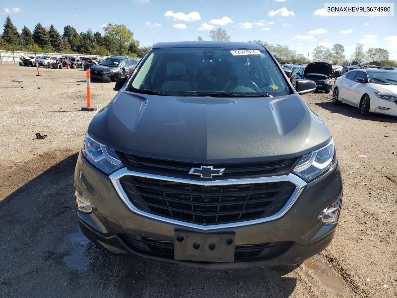 2020 Chevrolet Equinox Ls VIN: 3GNAXHEV9LS674980 Lot: 72347014