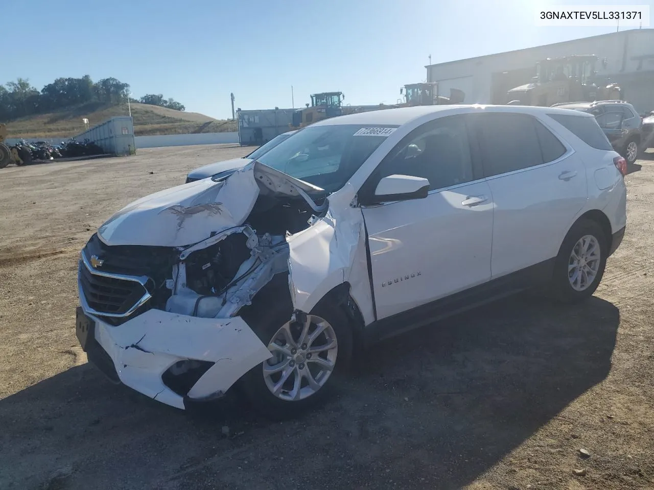 2020 Chevrolet Equinox Lt VIN: 3GNAXTEV5LL331371 Lot: 72366914