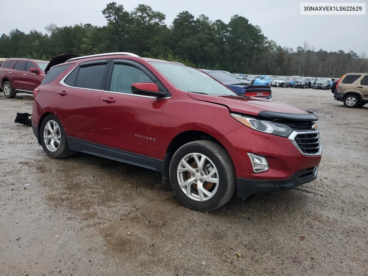 2020 Chevrolet Equinox Lt VIN: 3GNAXVEX1LS622629 Lot: 72408374