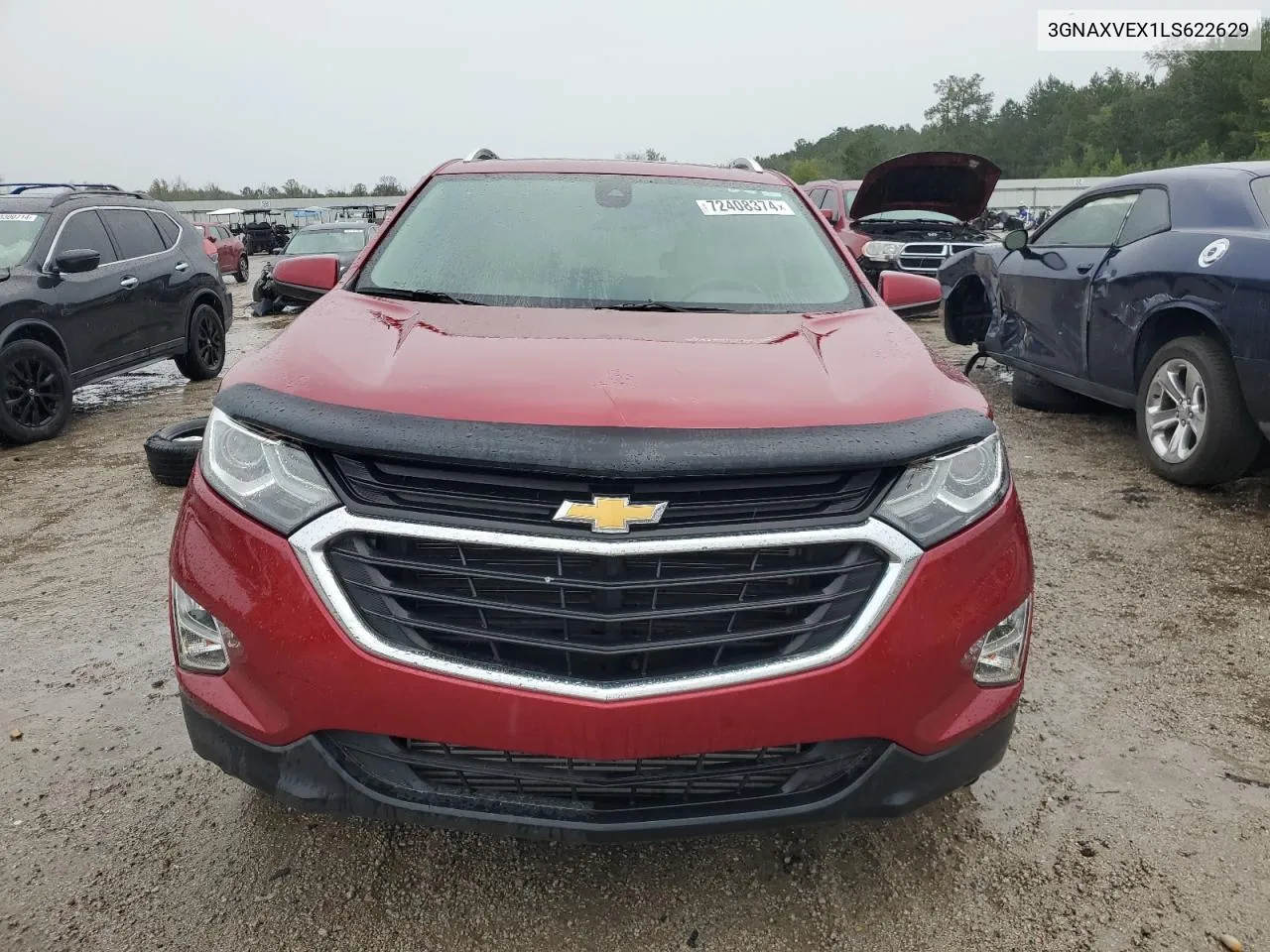 2020 Chevrolet Equinox Lt VIN: 3GNAXVEX1LS622629 Lot: 72408374