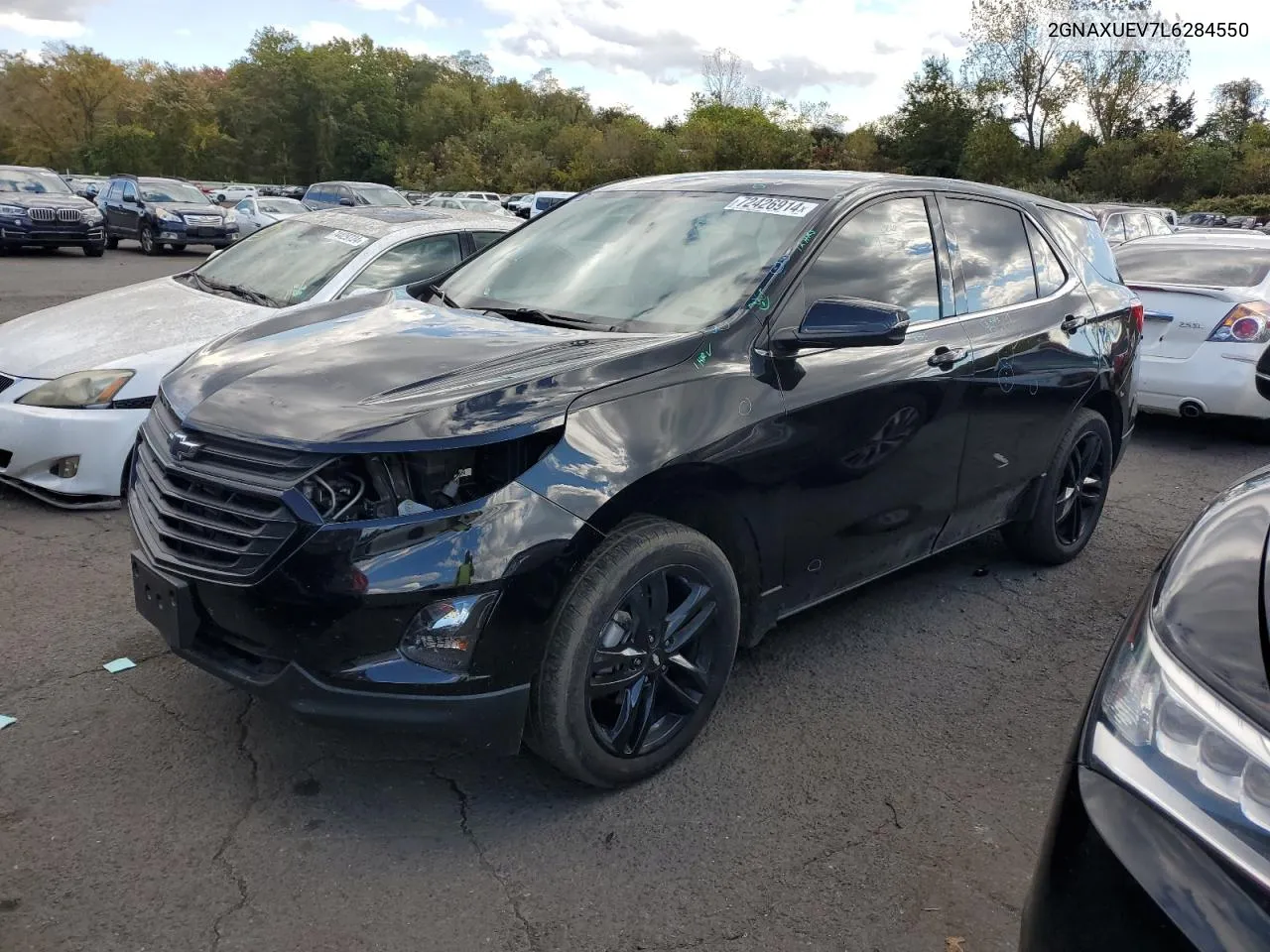 2020 Chevrolet Equinox Lt VIN: 2GNAXUEV7L6284550 Lot: 72426914