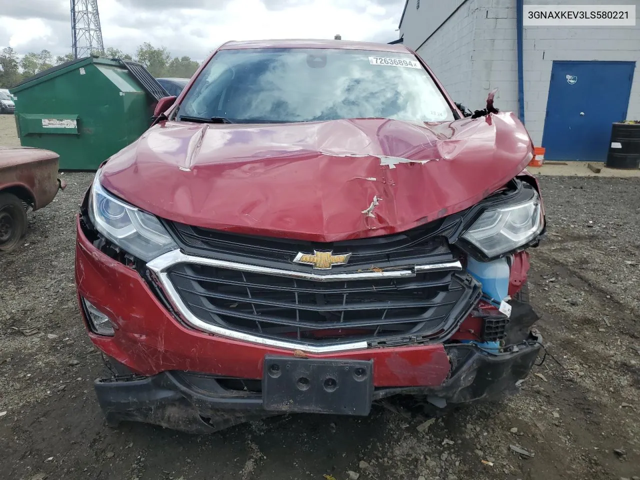 2020 Chevrolet Equinox Lt VIN: 3GNAXKEV3LS580221 Lot: 72636894