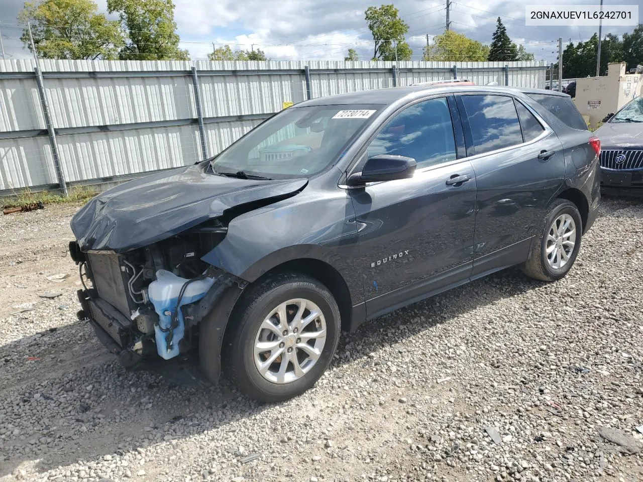 2020 Chevrolet Equinox Lt VIN: 2GNAXUEV1L6242701 Lot: 72730714