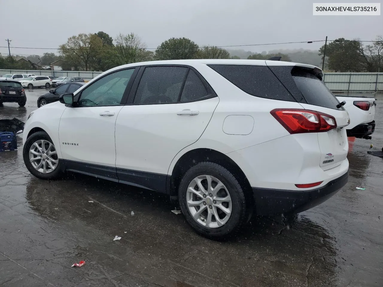 2020 Chevrolet Equinox Ls VIN: 3GNAXHEV4LS735216 Lot: 72764004