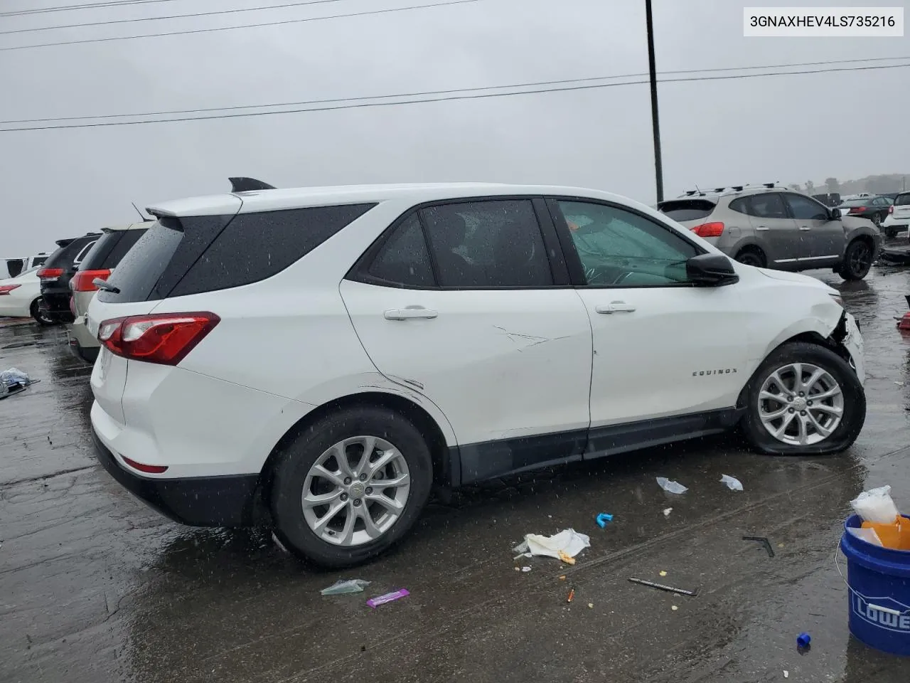 2020 Chevrolet Equinox Ls VIN: 3GNAXHEV4LS735216 Lot: 72764004