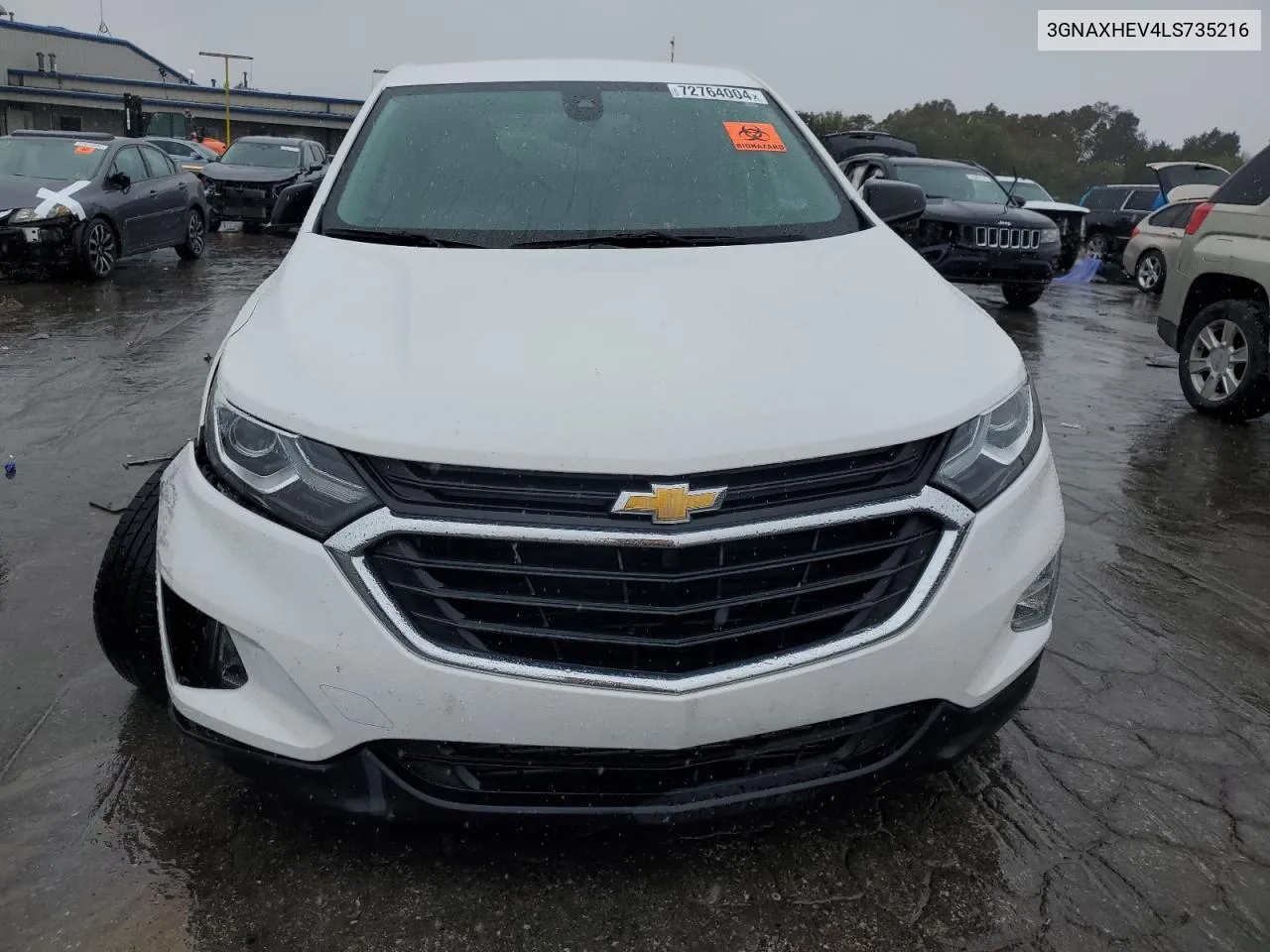 2020 Chevrolet Equinox Ls VIN: 3GNAXHEV4LS735216 Lot: 72764004