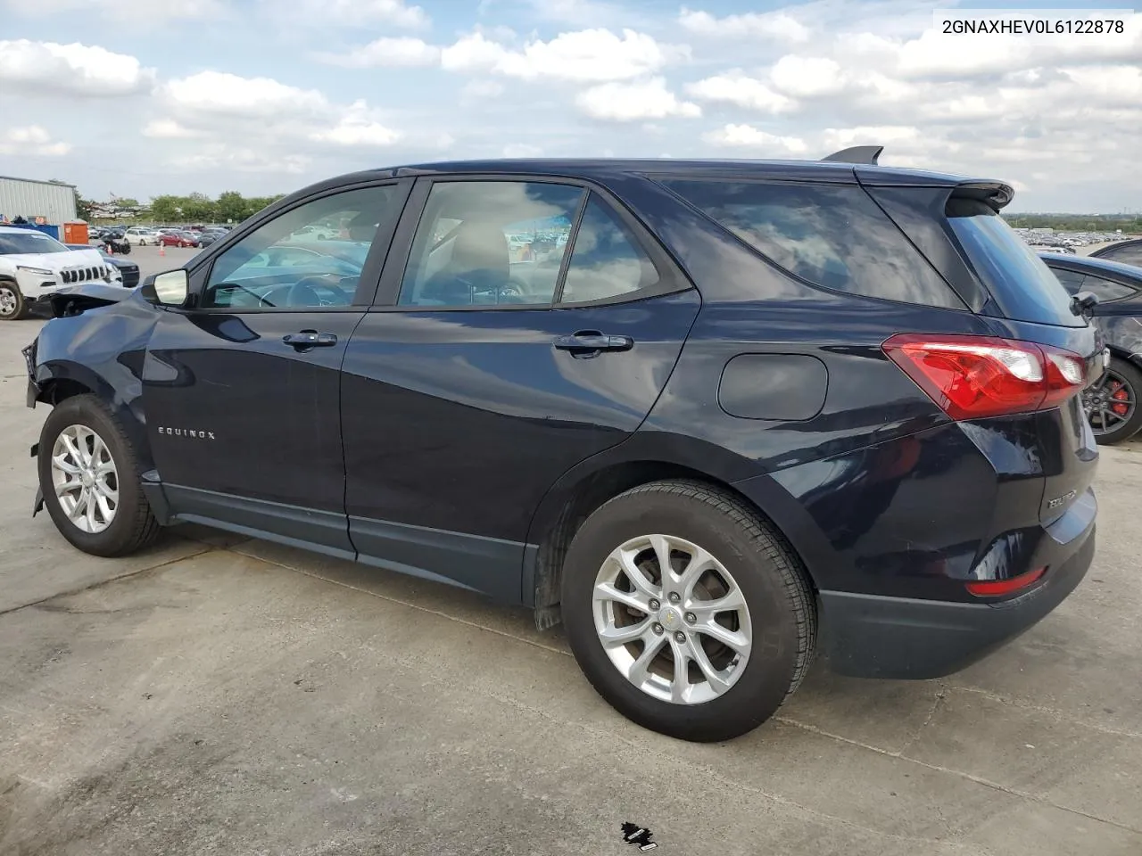 2020 Chevrolet Equinox Ls VIN: 2GNAXHEV0L6122878 Lot: 72812694