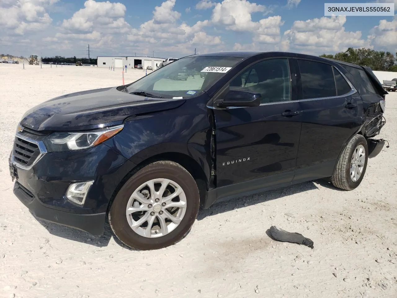 2020 Chevrolet Equinox Lt VIN: 3GNAXJEV8LS550562 Lot: 72861514