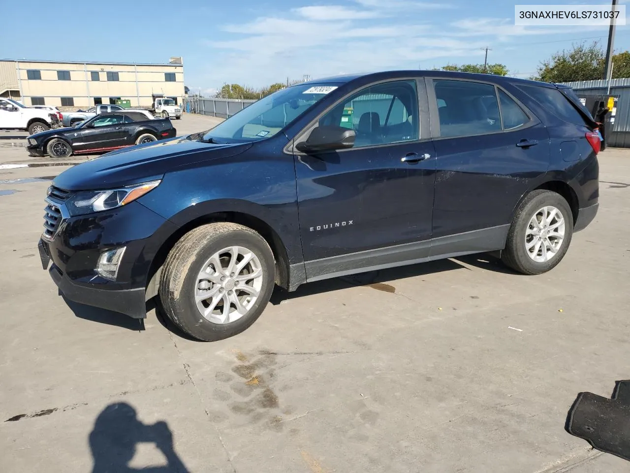 2020 Chevrolet Equinox Ls VIN: 3GNAXHEV6LS731037 Lot: 72979324