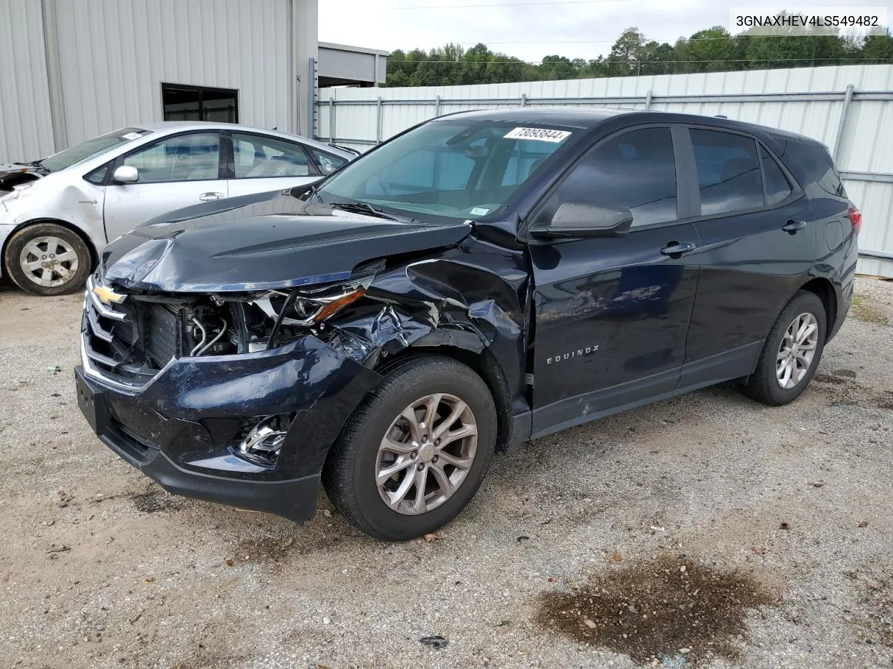 2020 Chevrolet Equinox Ls VIN: 3GNAXHEV4LS549482 Lot: 73093844