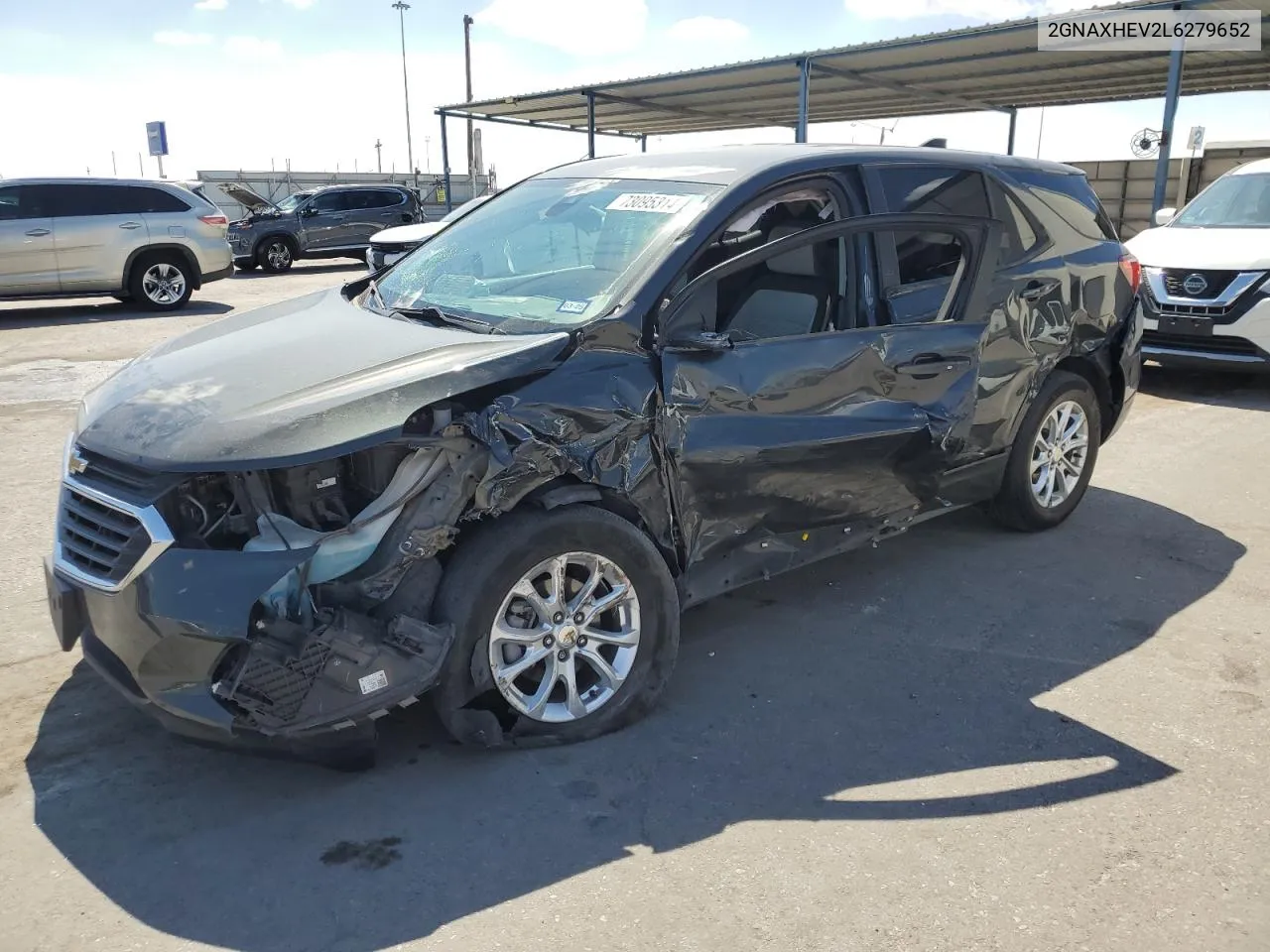 2020 Chevrolet Equinox Ls VIN: 2GNAXHEV2L6279652 Lot: 73095314