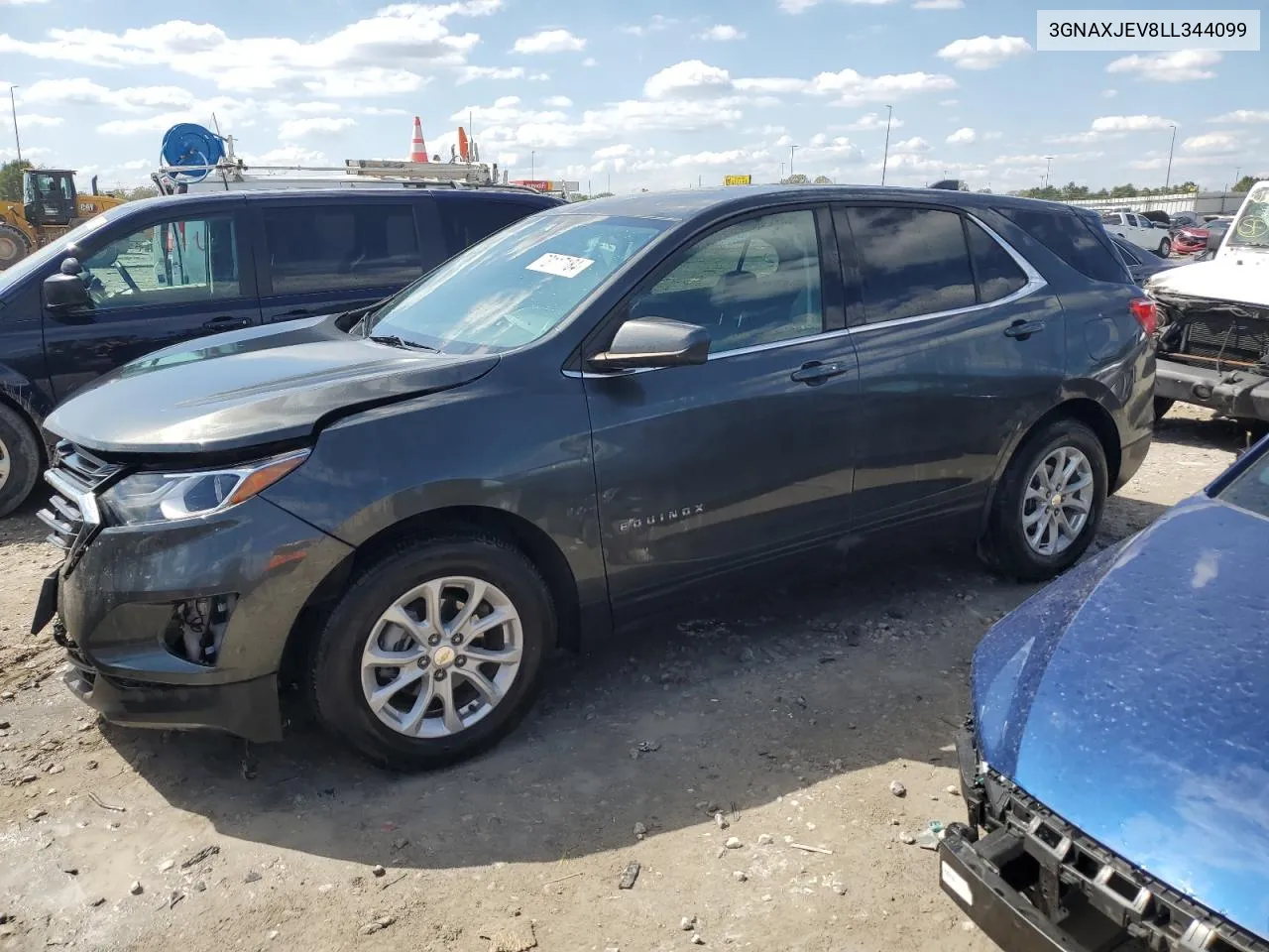 2020 Chevrolet Equinox Lt VIN: 3GNAXJEV8LL344099 Lot: 73117184