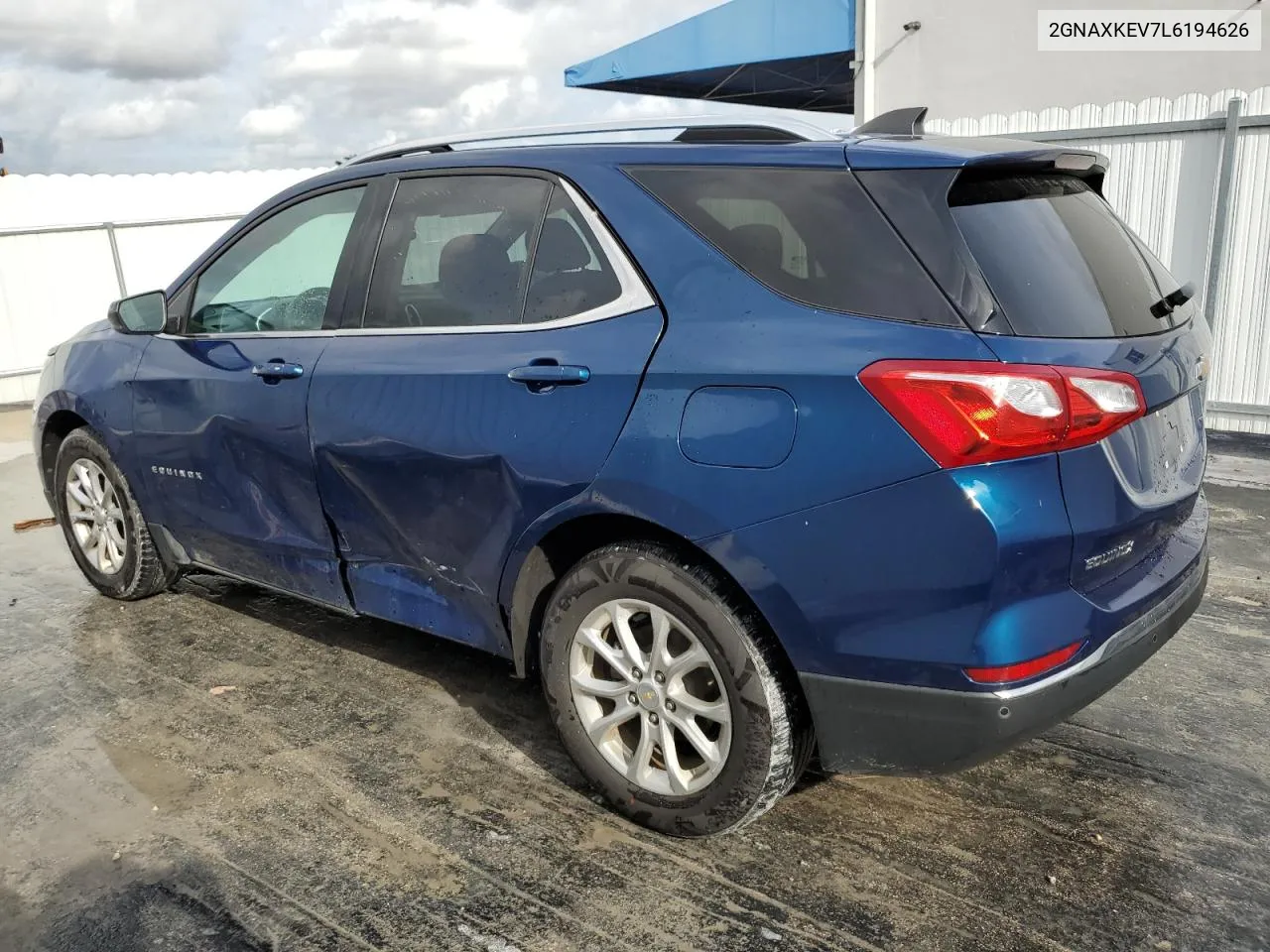 2020 Chevrolet Equinox Lt VIN: 2GNAXKEV7L6194626 Lot: 73164404