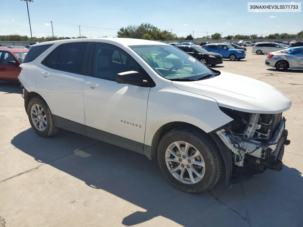 2020 Chevrolet Equinox Ls VIN: 3GNAXHEV3LS571733 Lot: 73240174