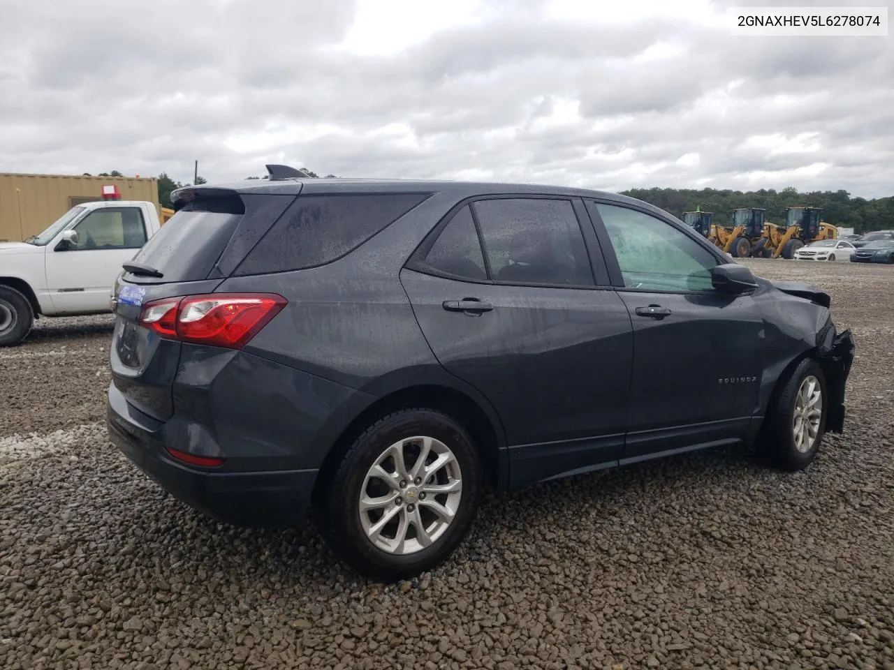 2020 Chevrolet Equinox Ls VIN: 2GNAXHEV5L6278074 Lot: 73290504