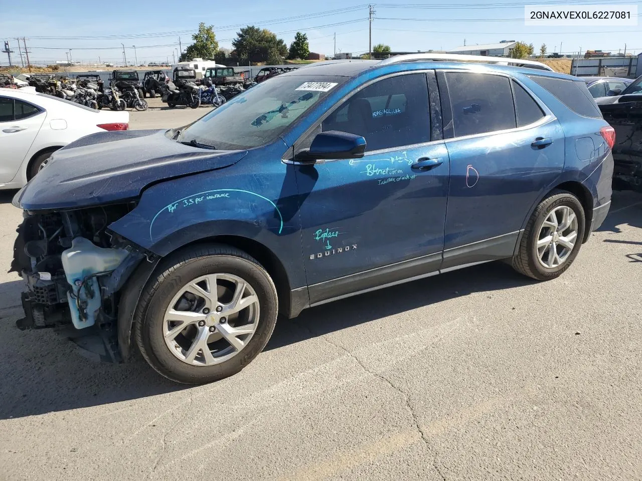 2020 Chevrolet Equinox Lt VIN: 2GNAXVEX0L6227081 Lot: 73477894