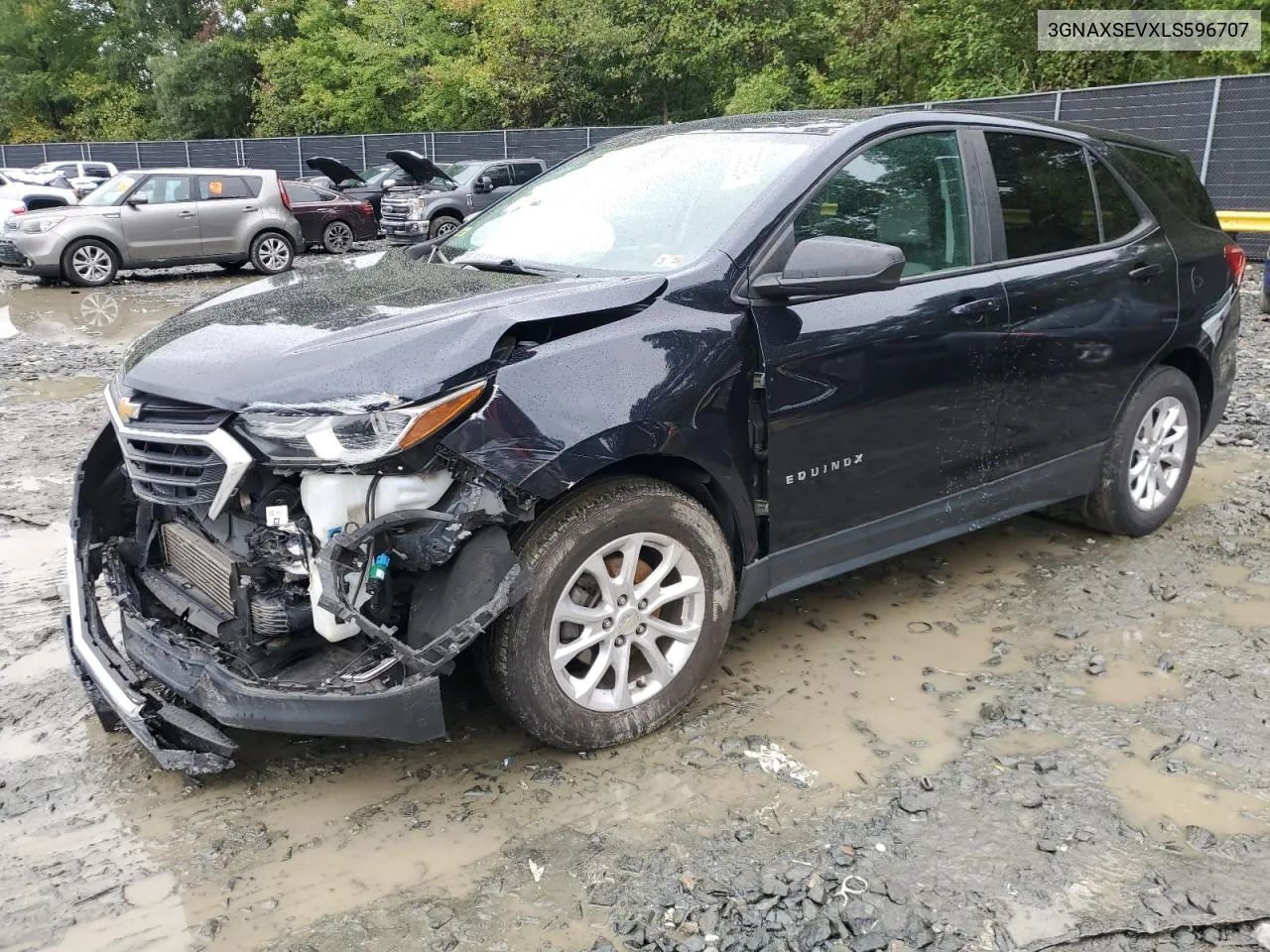 2020 Chevrolet Equinox Ls VIN: 3GNAXSEVXLS596707 Lot: 73562084