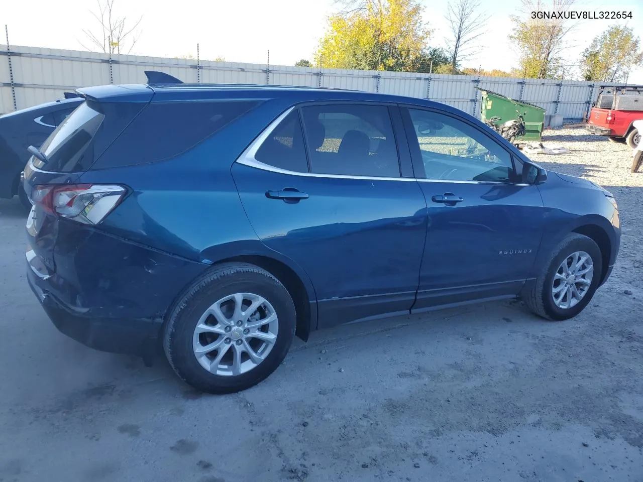 2020 Chevrolet Equinox Lt VIN: 3GNAXUEV8LL322654 Lot: 73574324