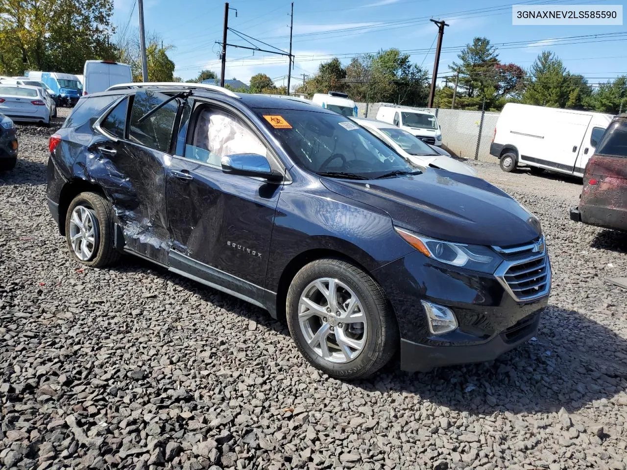 2020 Chevrolet Equinox Premier VIN: 3GNAXNEV2LS585590 Lot: 73650194