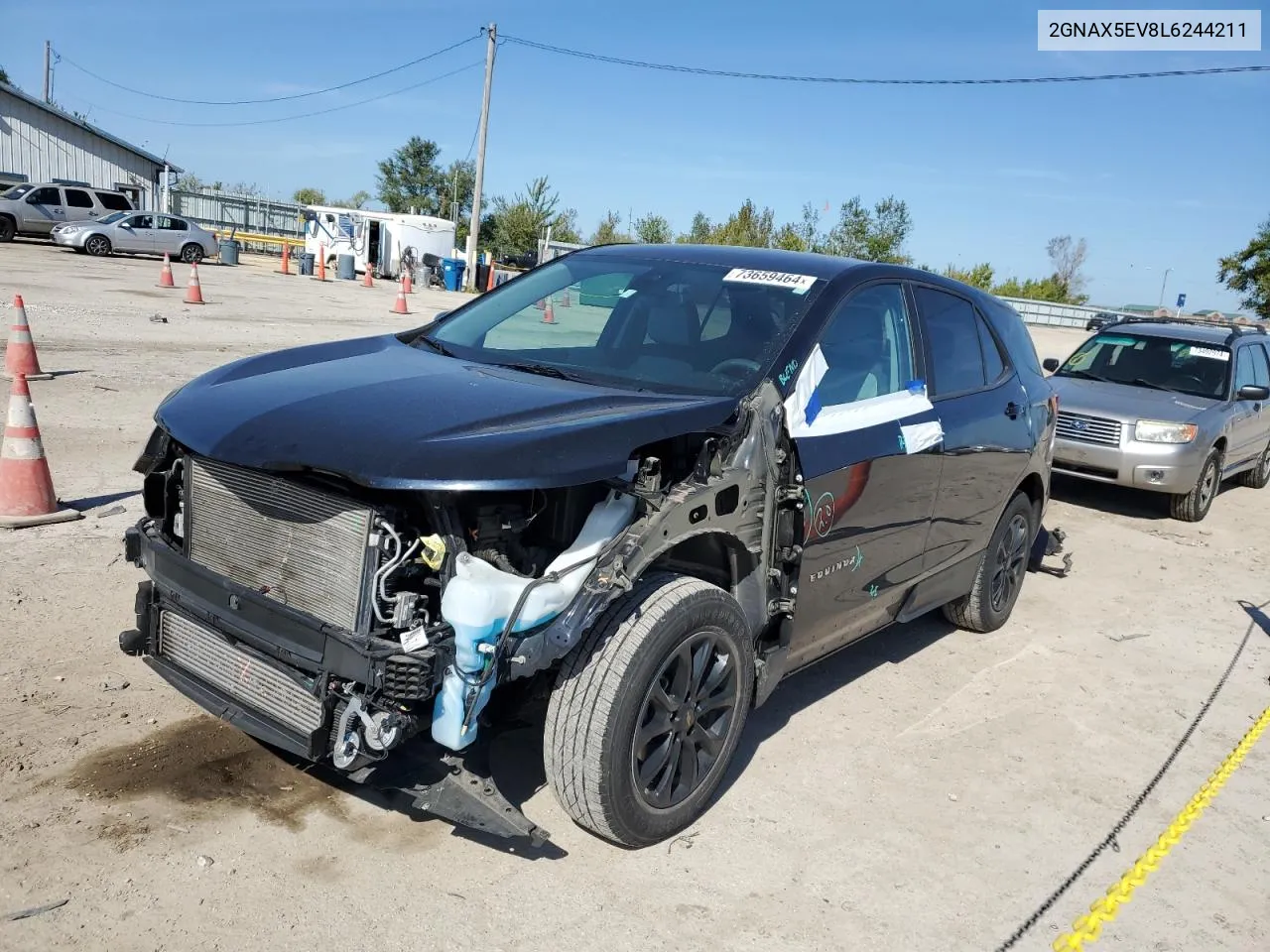 2020 Chevrolet Equinox VIN: 2GNAX5EV8L6244211 Lot: 73659464