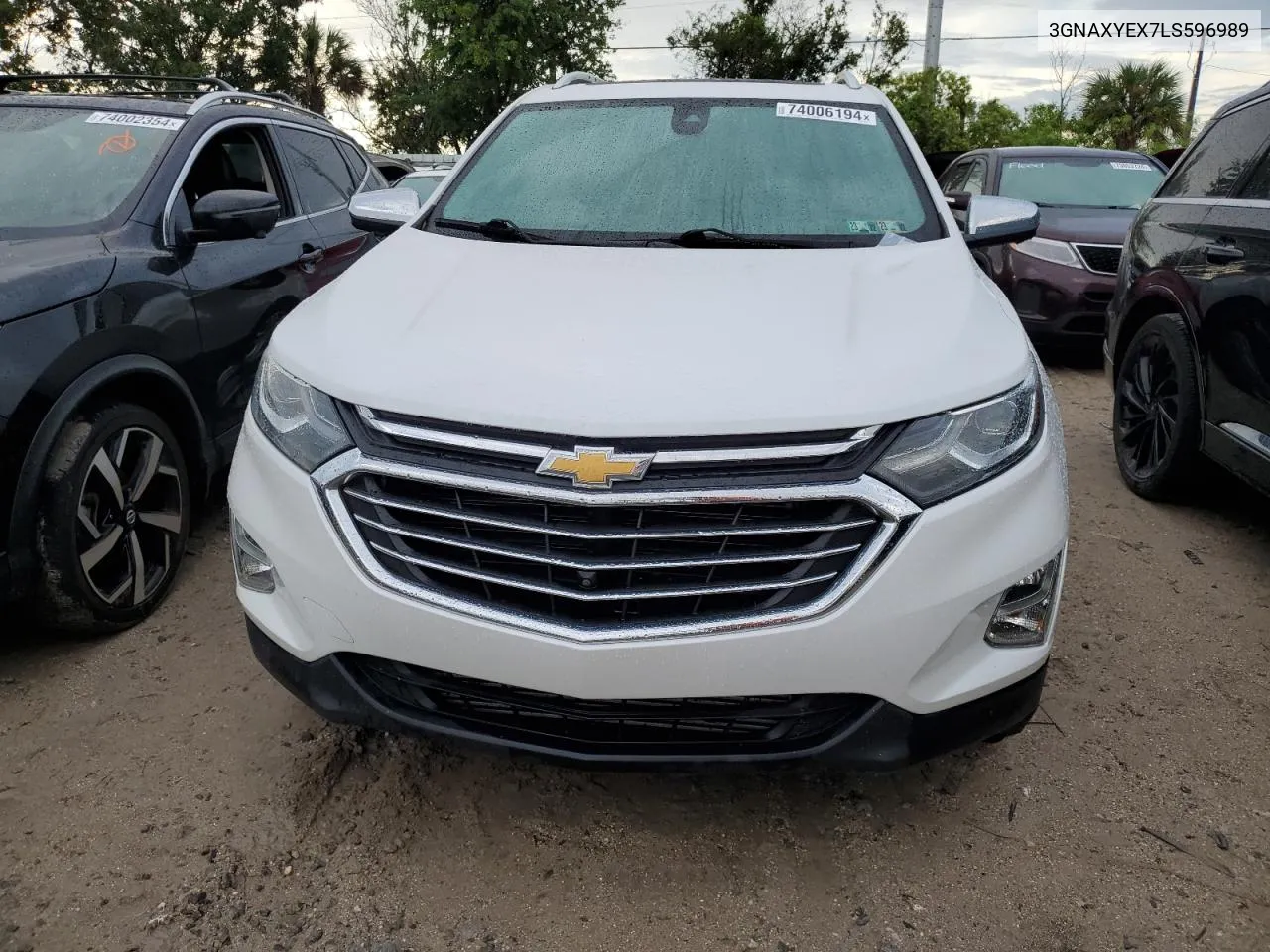 2020 Chevrolet Equinox Premier VIN: 3GNAXYEX7LS596989 Lot: 74006194