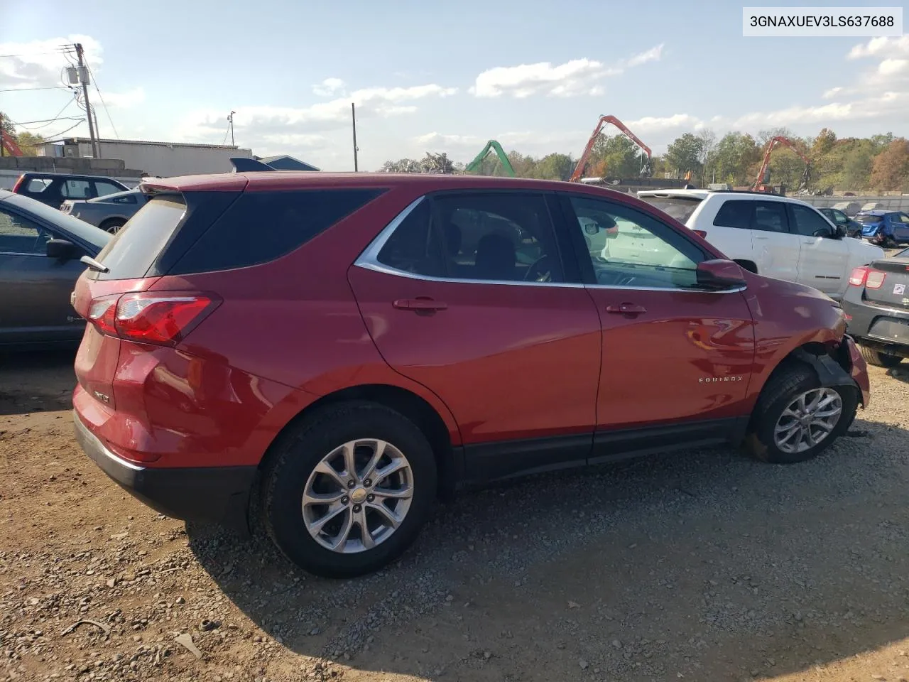 2020 Chevrolet Equinox Lt VIN: 3GNAXUEV3LS637688 Lot: 74034244