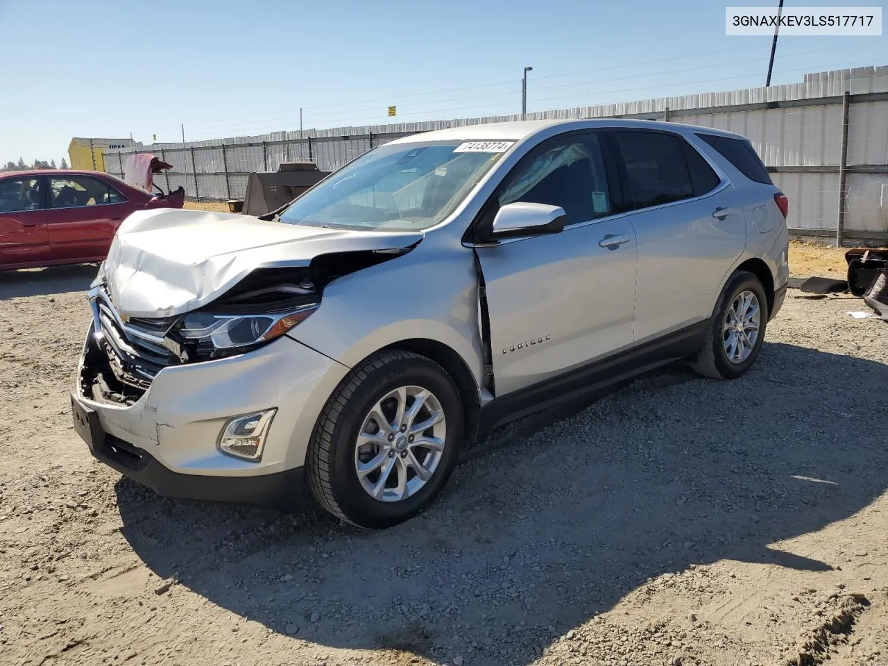 2020 Chevrolet Equinox Lt VIN: 3GNAXKEV3LS517717 Lot: 74138774