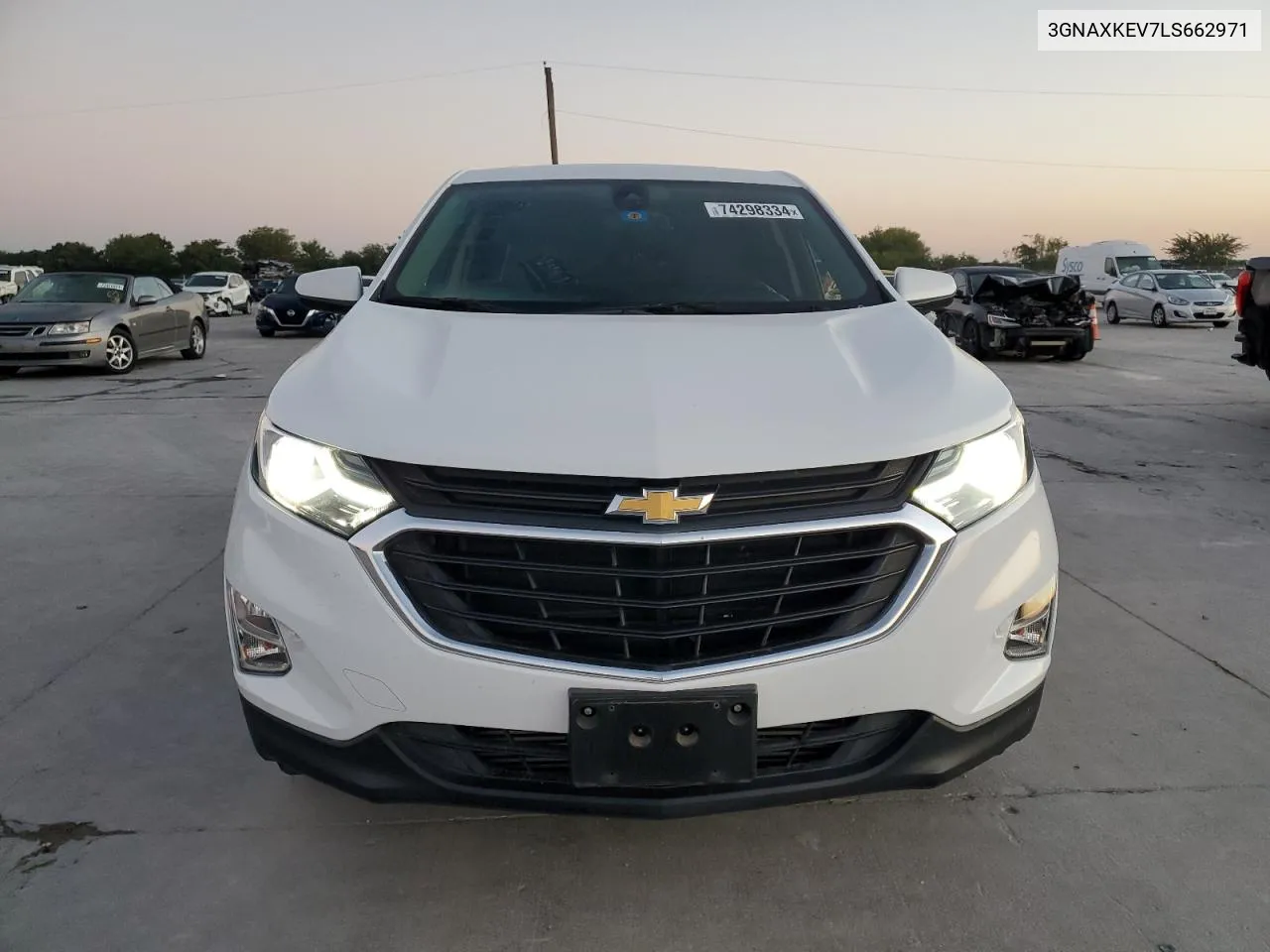 2020 Chevrolet Equinox Lt VIN: 3GNAXKEV7LS662971 Lot: 74298334