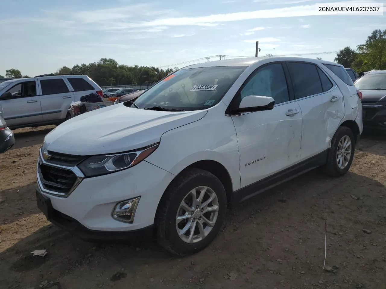 2020 Chevrolet Equinox Lt VIN: 2GNAXUEV4L6237637 Lot: 74353604