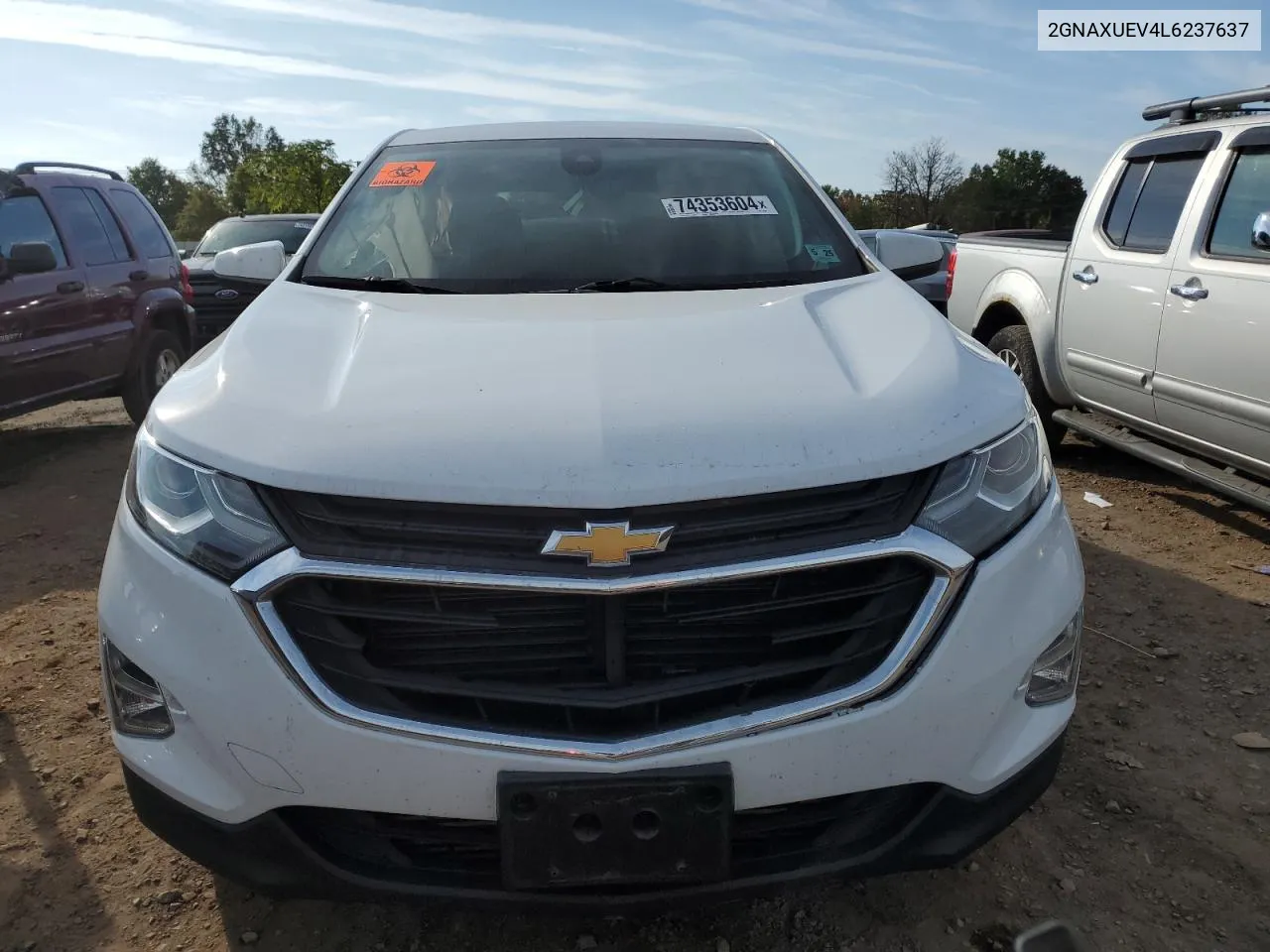 2020 Chevrolet Equinox Lt VIN: 2GNAXUEV4L6237637 Lot: 74353604