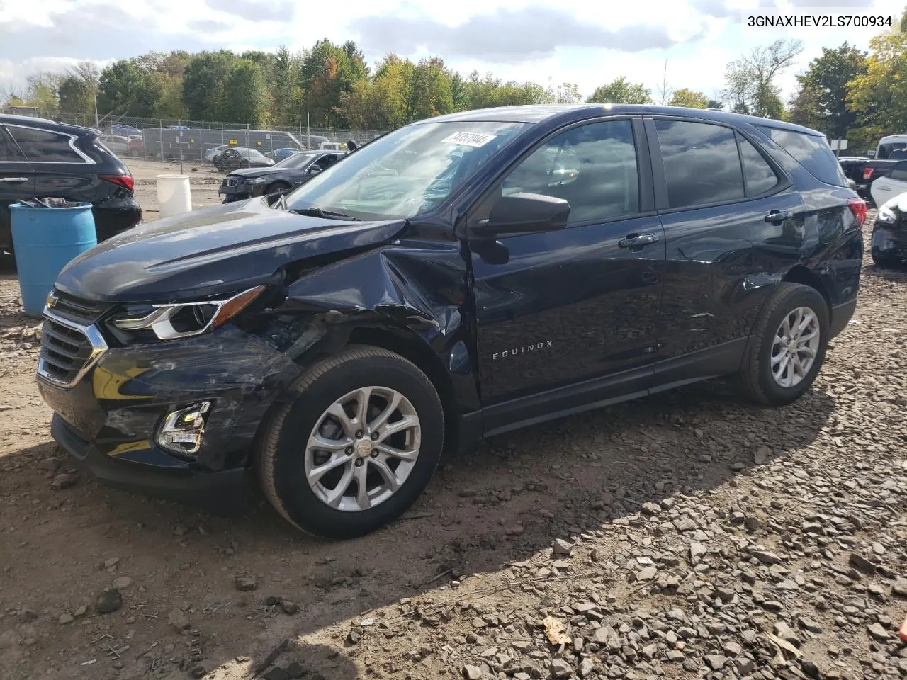 2020 Chevrolet Equinox Ls VIN: 3GNAXHEV2LS700934 Lot: 74357044