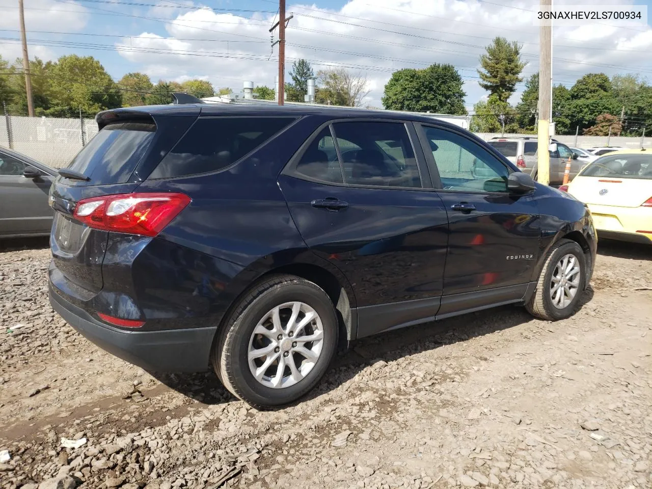 2020 Chevrolet Equinox Ls VIN: 3GNAXHEV2LS700934 Lot: 74357044