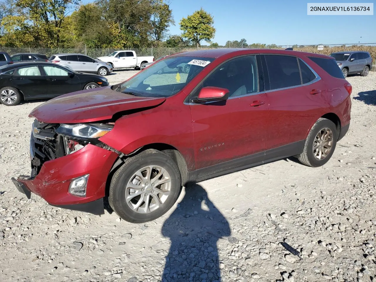 2020 Chevrolet Equinox Lt VIN: 2GNAXUEV1L6136734 Lot: 74511634