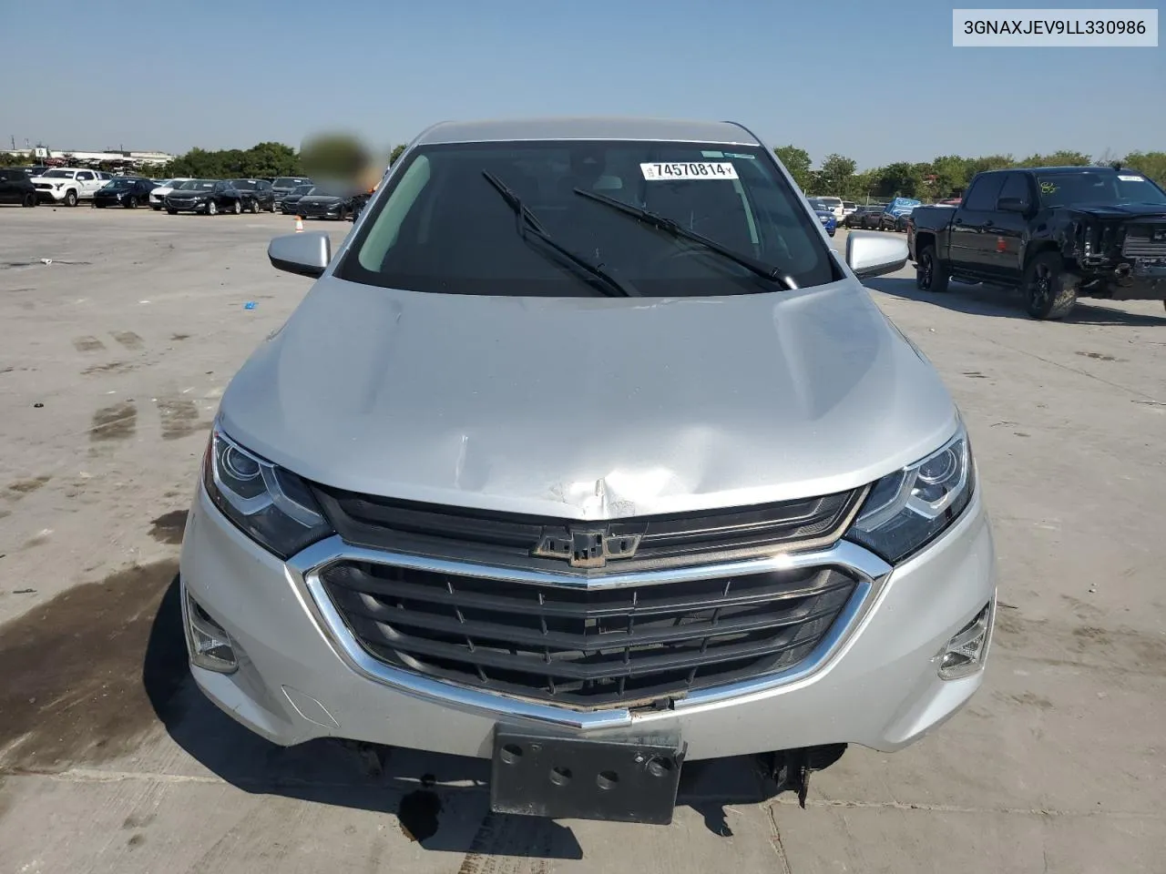 2020 Chevrolet Equinox Lt VIN: 3GNAXJEV9LL330986 Lot: 74570814