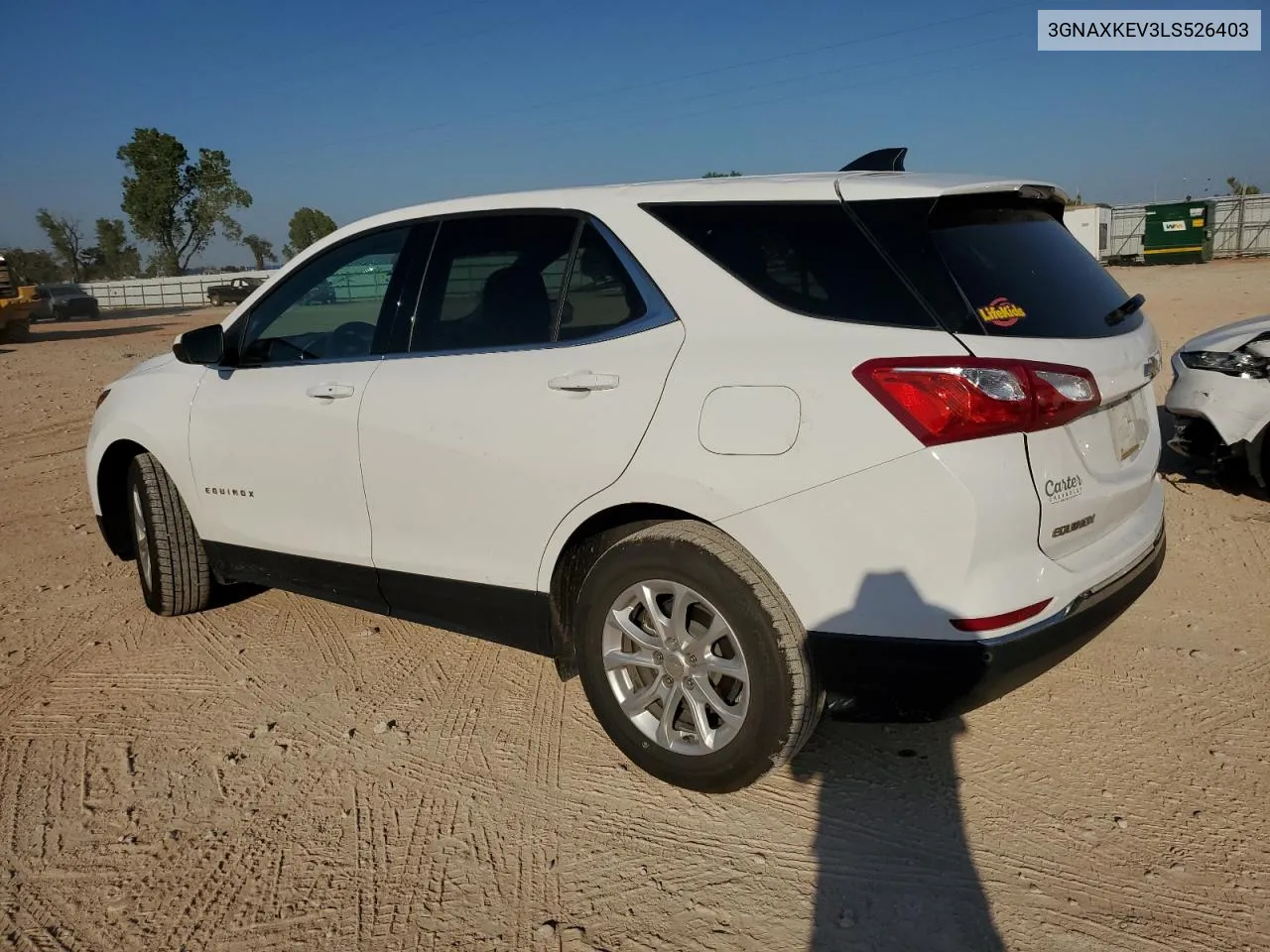 2020 Chevrolet Equinox Lt VIN: 3GNAXKEV3LS526403 Lot: 74605814