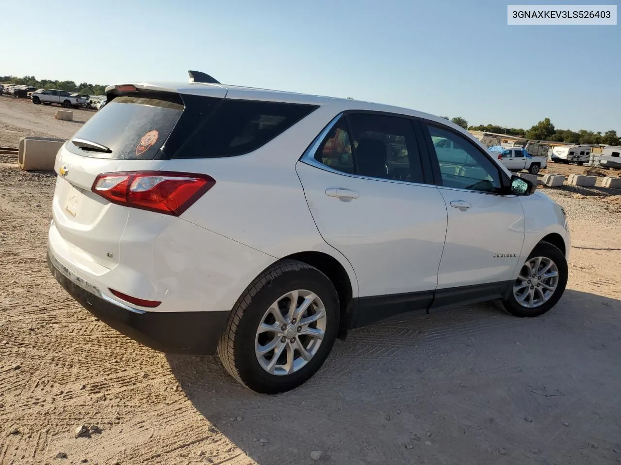 2020 Chevrolet Equinox Lt VIN: 3GNAXKEV3LS526403 Lot: 74605814