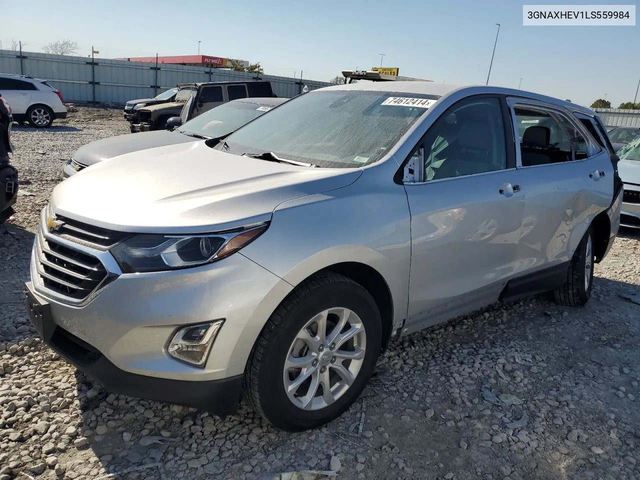 2020 Chevrolet Equinox Ls VIN: 3GNAXHEV1LS559984 Lot: 74612414