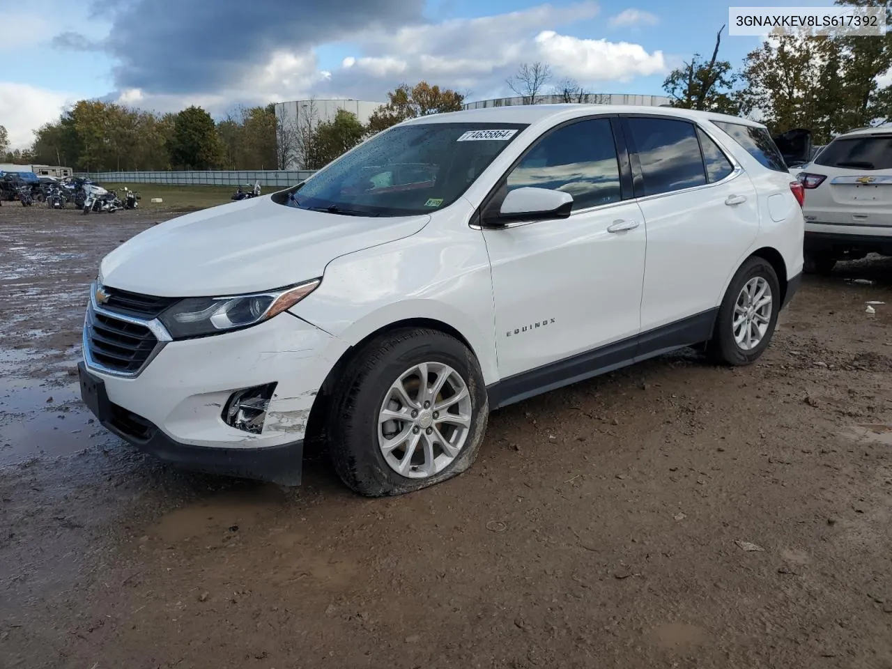 2020 Chevrolet Equinox Lt VIN: 3GNAXKEV8LS617392 Lot: 74635864