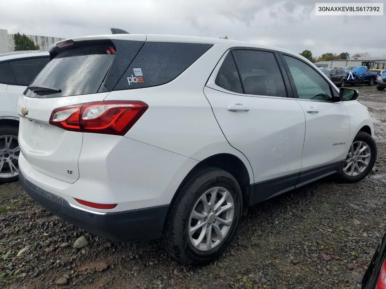 2020 Chevrolet Equinox Lt VIN: 3GNAXKEV8LS617392 Lot: 74635864