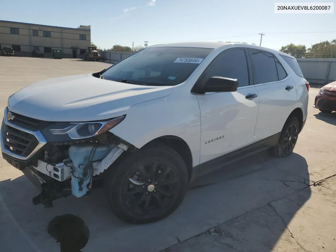 2020 Chevrolet Equinox Lt VIN: 2GNAXUEV8L6200087 Lot: 74755644