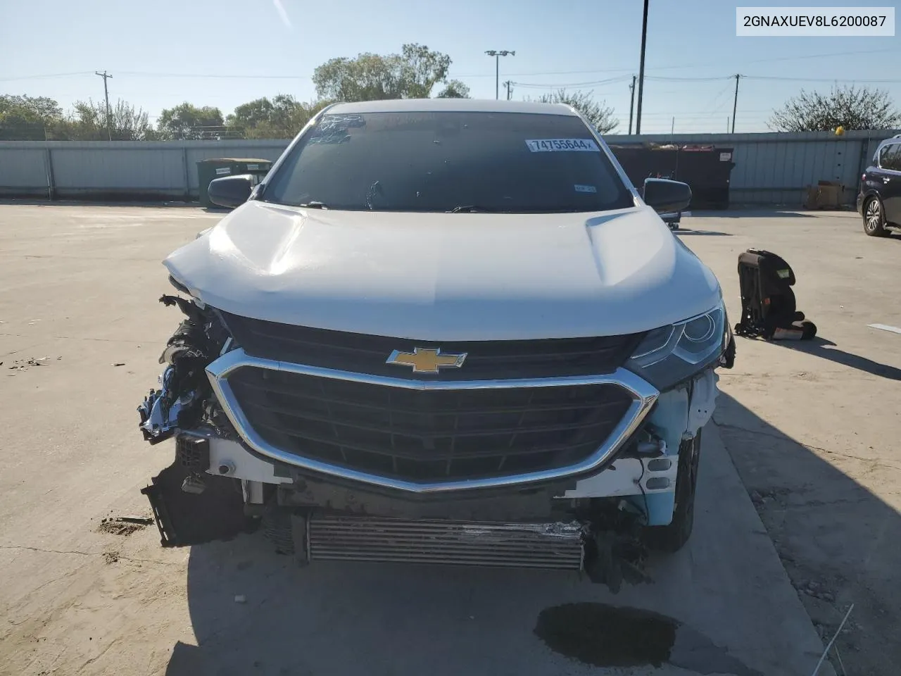 2020 Chevrolet Equinox Lt VIN: 2GNAXUEV8L6200087 Lot: 74755644