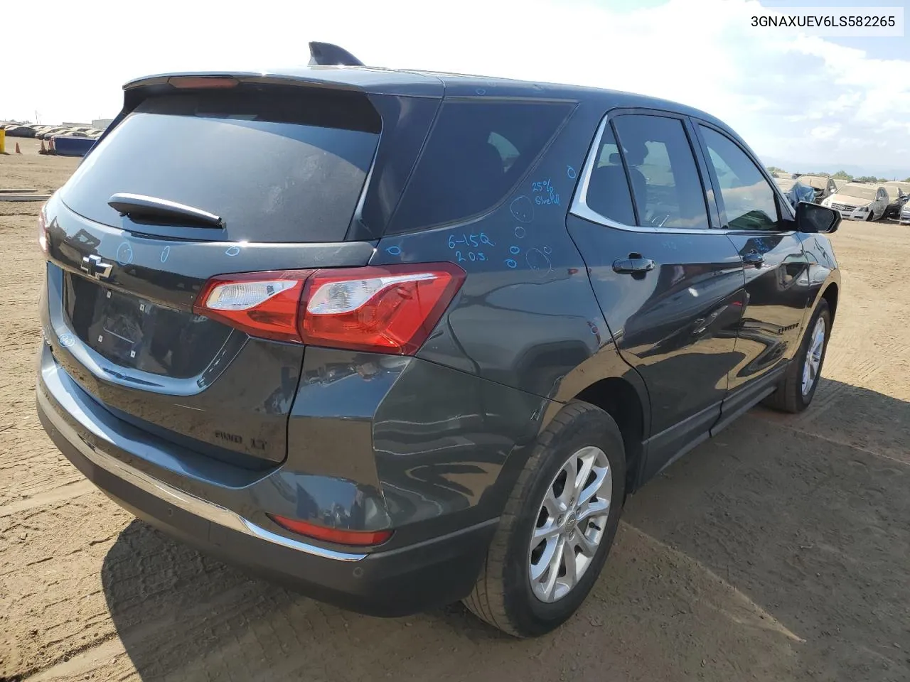 2020 Chevrolet Equinox Lt VIN: 3GNAXUEV6LS582265 Lot: 74810144