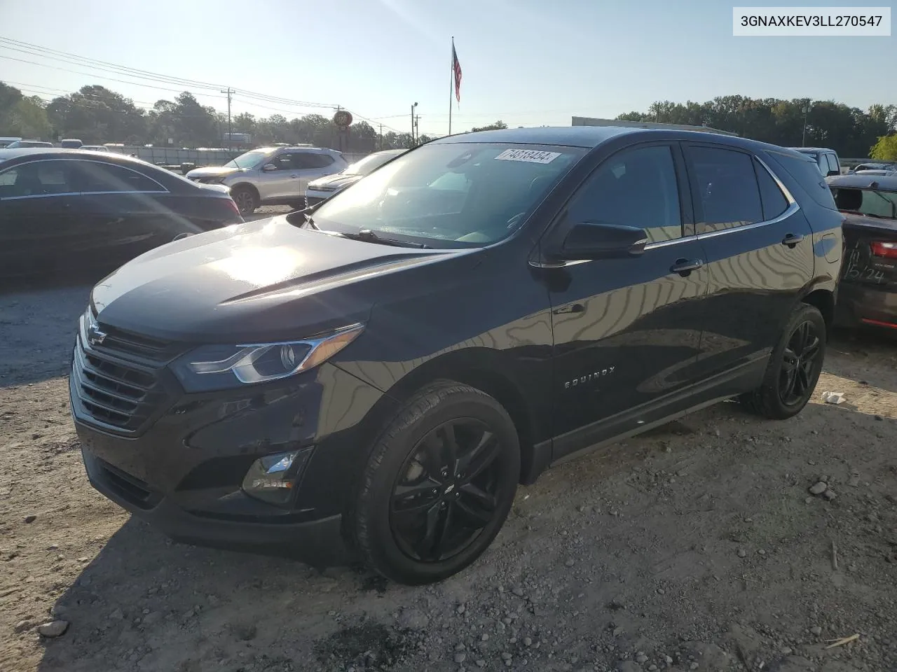 2020 Chevrolet Equinox Lt VIN: 3GNAXKEV3LL270547 Lot: 74818454